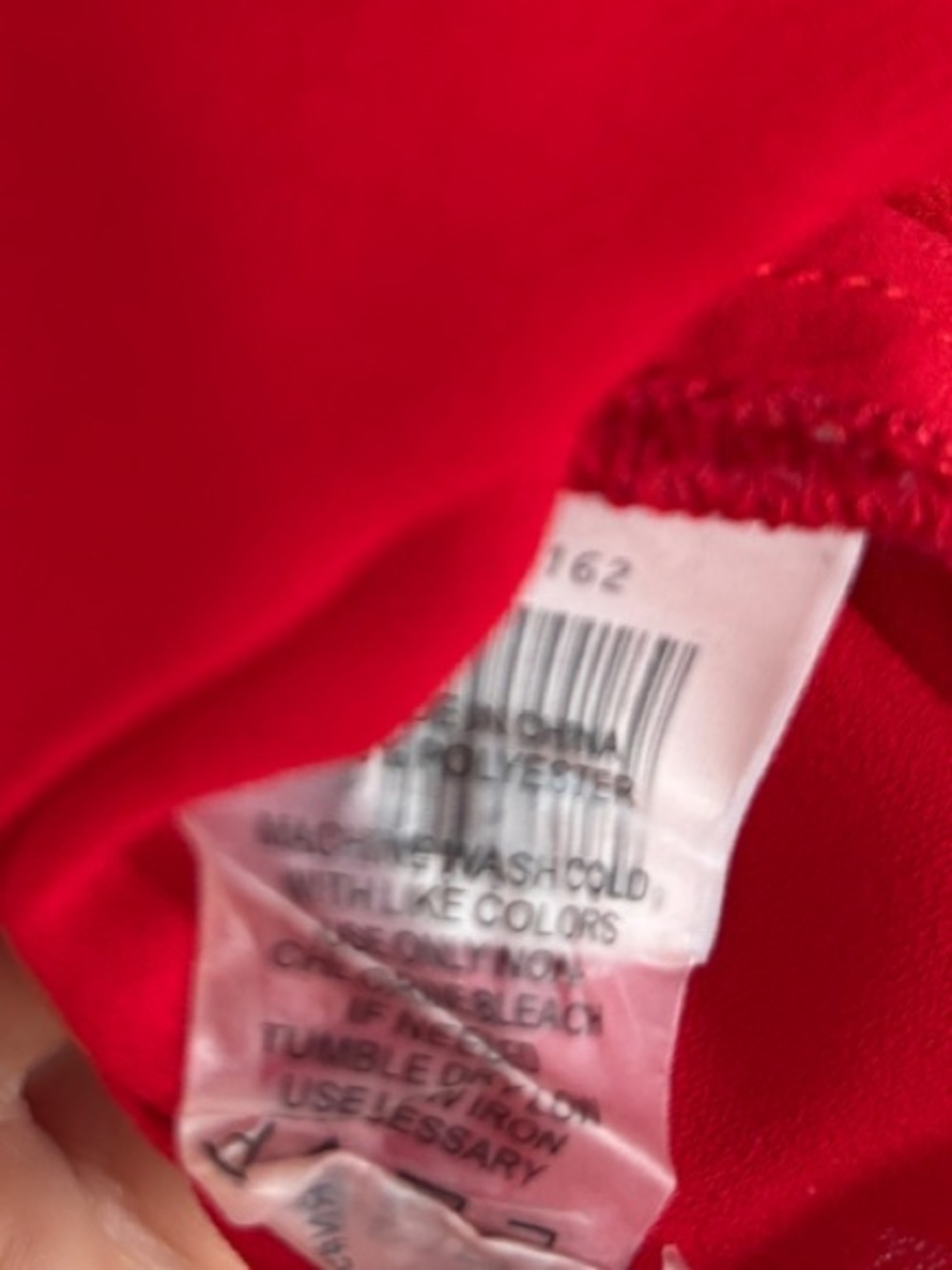 Red Ruffled Mock-Neck Blouse - Picture 4 of 4